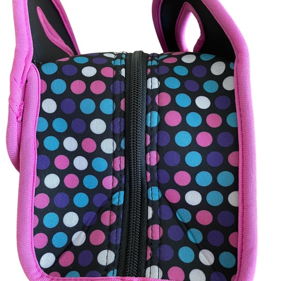 CURVES INSULATED LUNCH BAG Pink Gray Purple Black Turquoise Collapsible - Picture 13 of 14